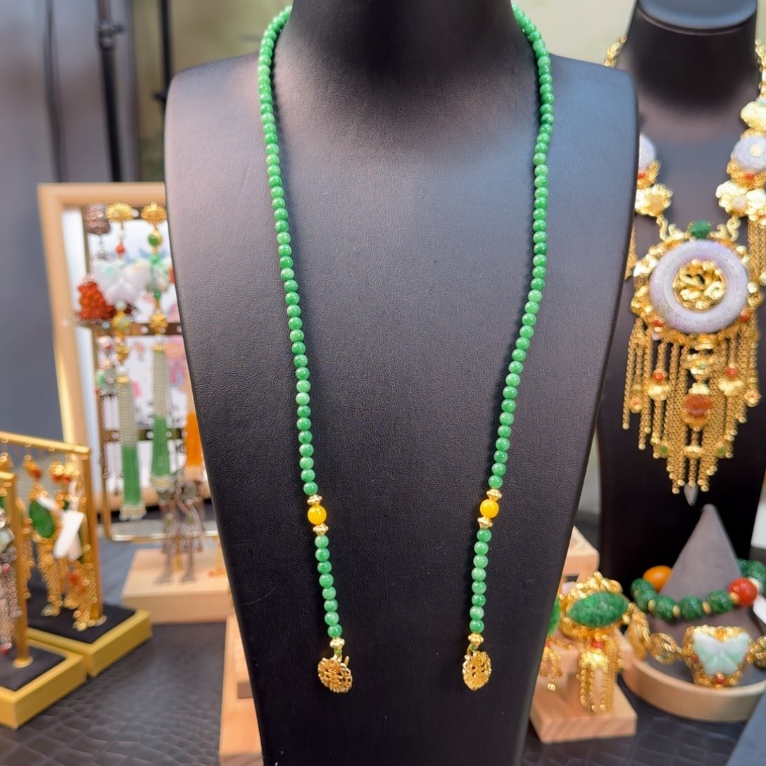 翡翠未镶嵌项链福利款干青料万能链4mm