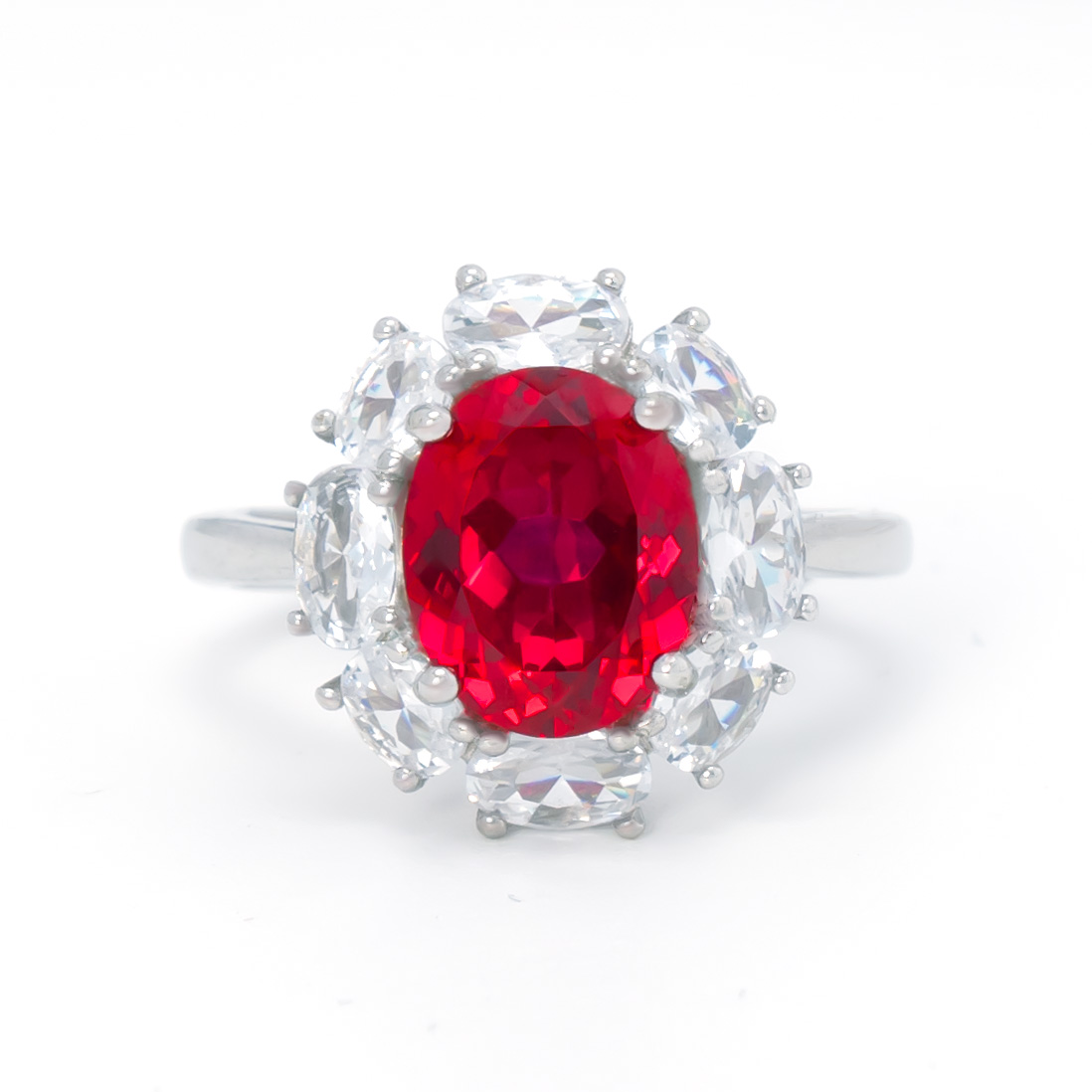 轻奢气质红宝石抹谷鸽血红色S925戒指活口可调节-762