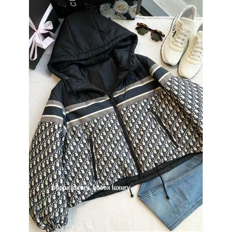 99新 DIOR/迪奥  cc1147 聚酯纤维 爆款老花满印双面穿外套 xs码