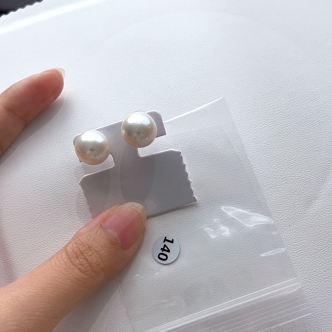 银S925镶嵌淡水珍珠耳饰