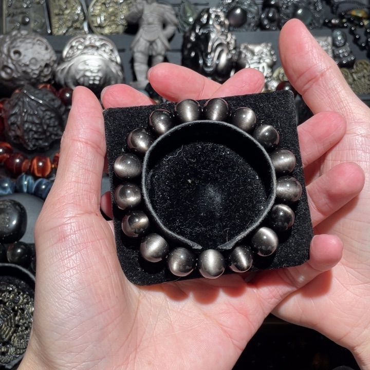 黑曜岩手串未镶嵌星*