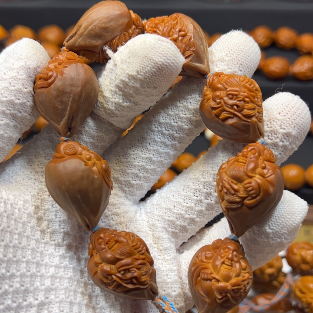 顺****橄榄核手串/手链2.2包衣龙财神