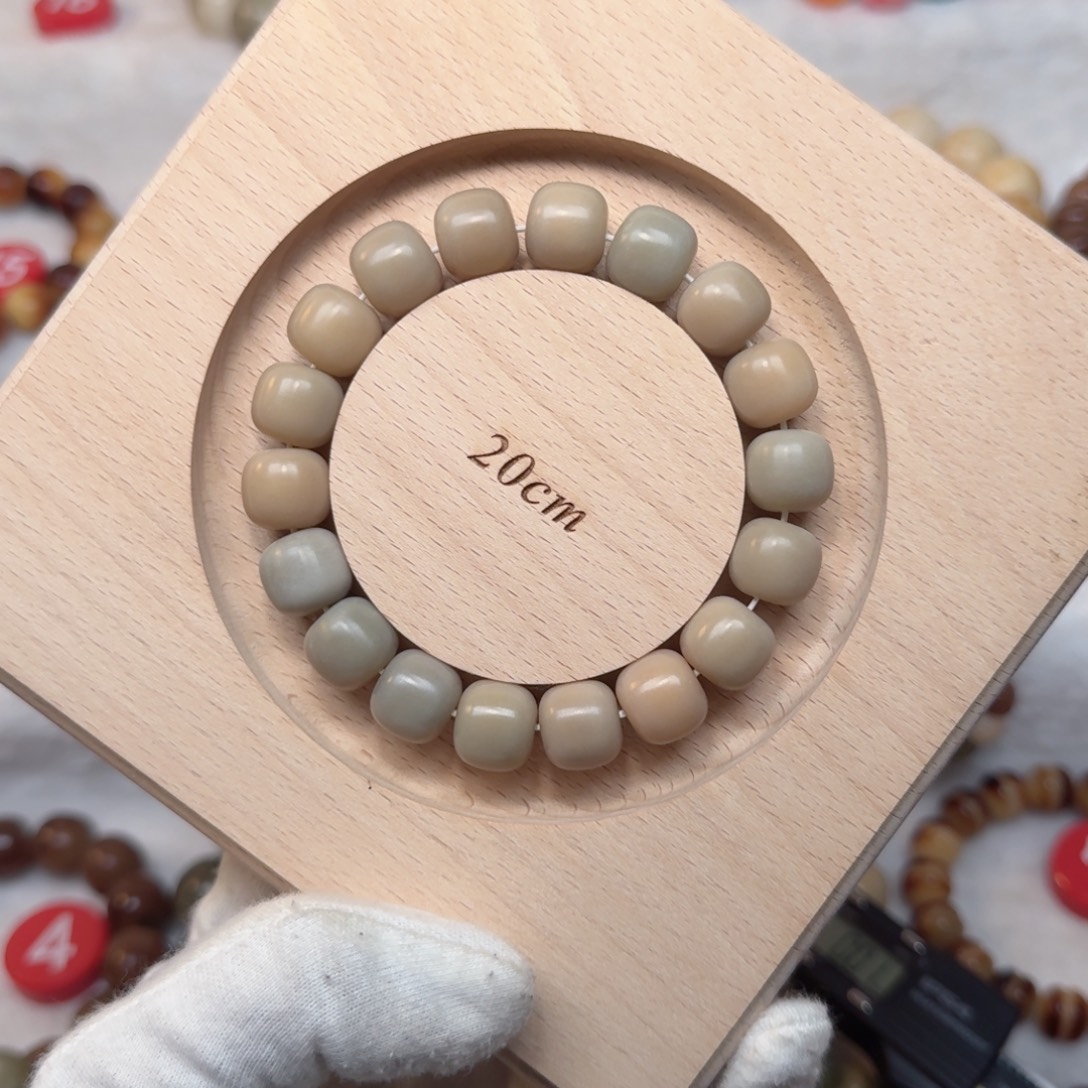 吊坠白玉菩提卡13干磨海盐