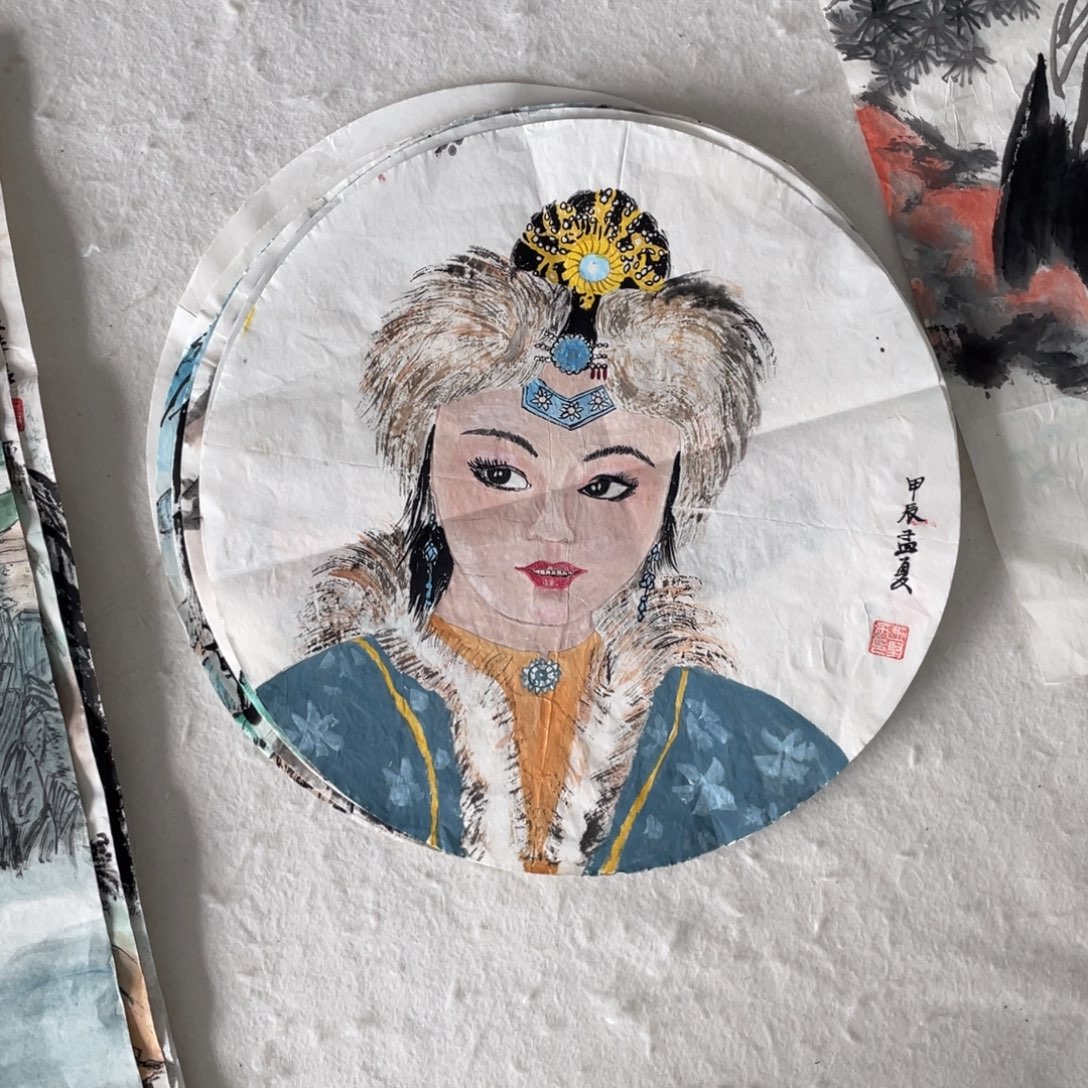 国画王坚力老师绘画