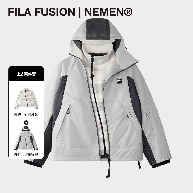 FILA FUSIONNEMEN斐衣两件套男2025春季新款宽松外套T11M519905F