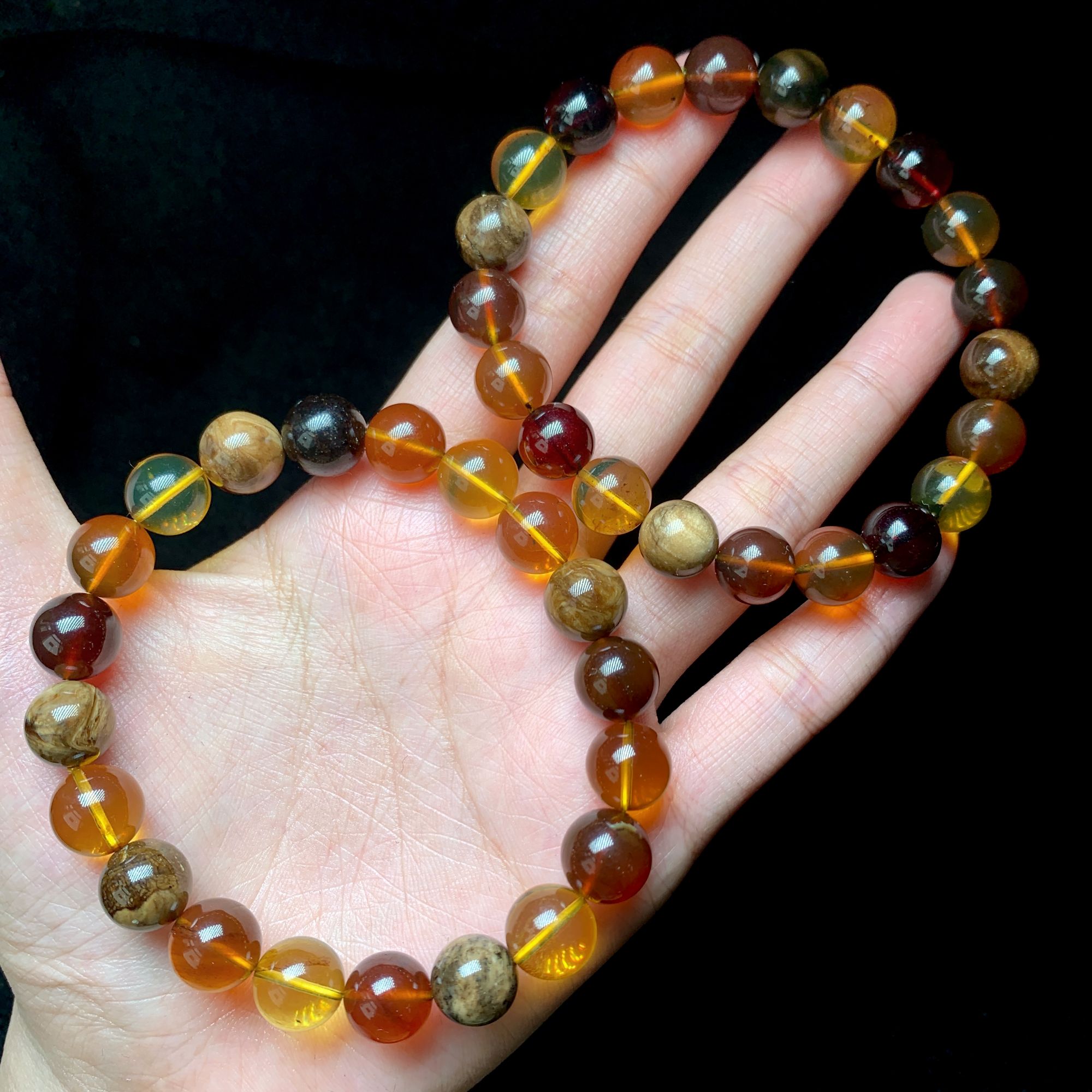 【云上好物】 DS08119-琥珀多宝单圈手串-多样性发一件-9mm（甄选）