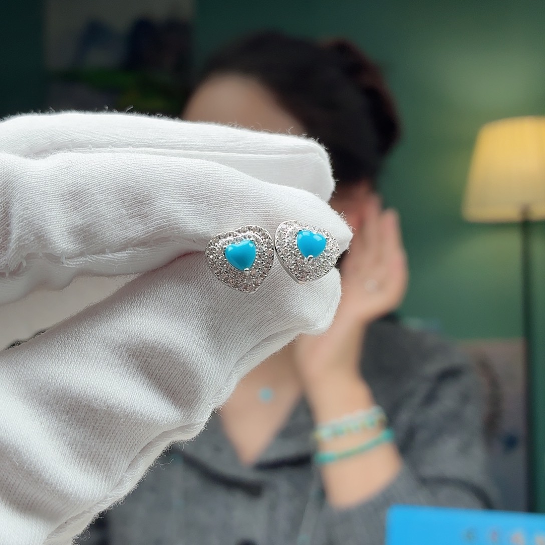 绿松石银S925镶嵌珠宝奇石