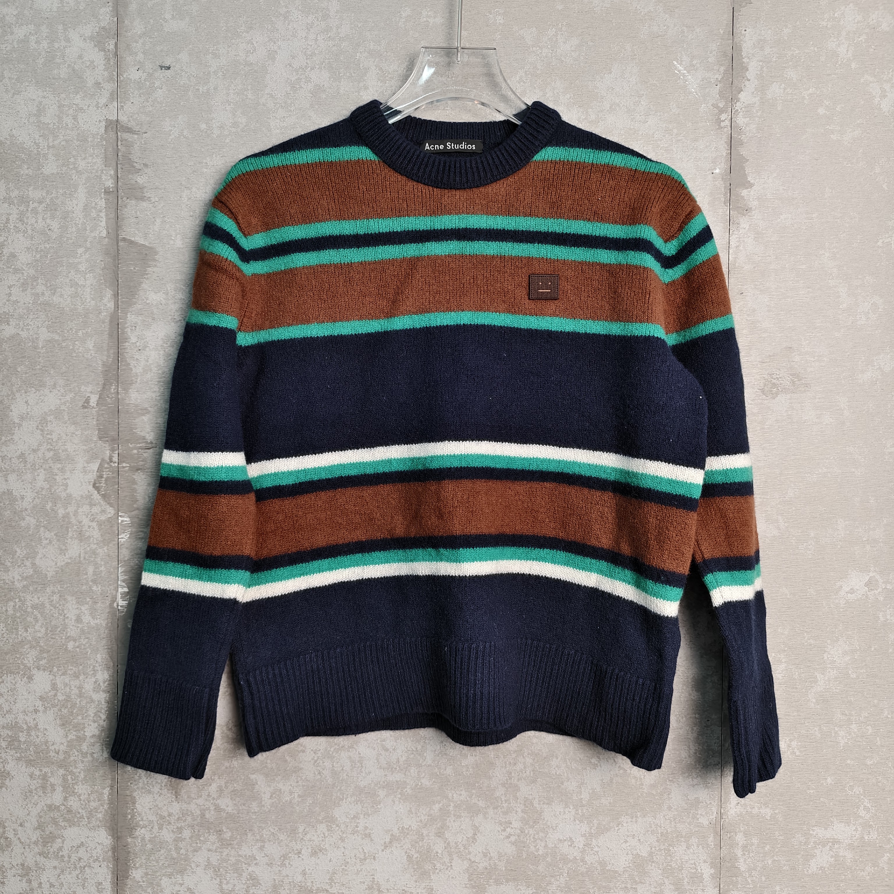 未使用 WE11 DONE XXS*1/acne studio 条纹拼接羊毛毛衣/13521/JP