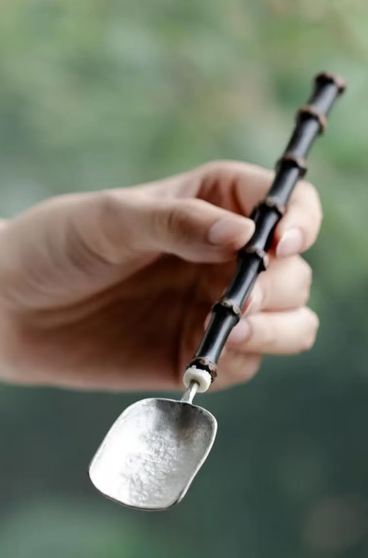 竹锡制茶勺