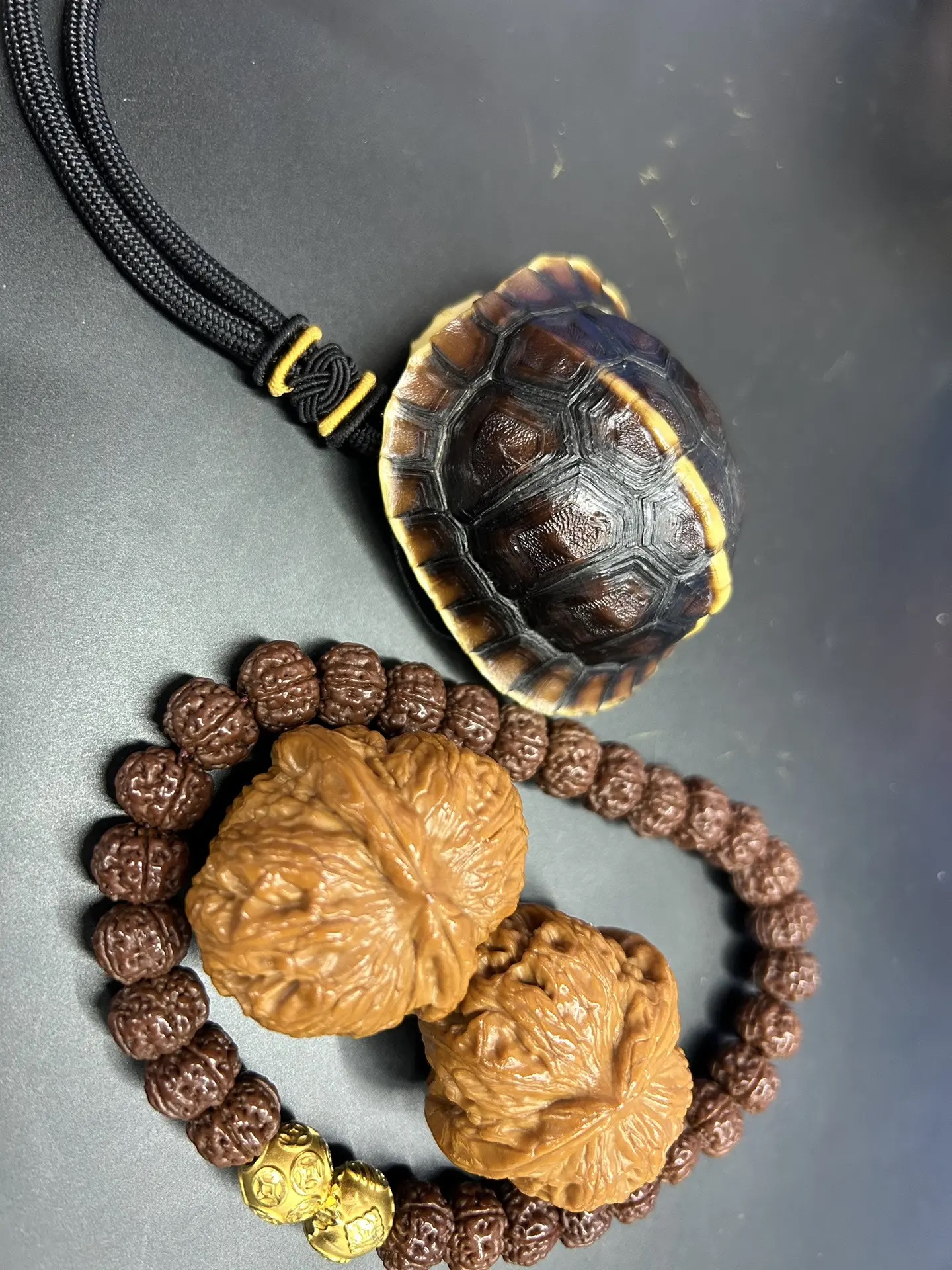 精品龟壳手把件天然无异味