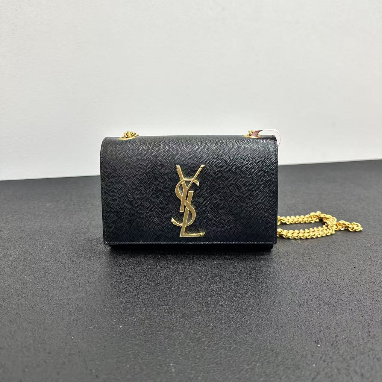 未使用 YSL/圣罗兰 壹所奢品/YSL kate 鱼子酱 mini 黑金冉