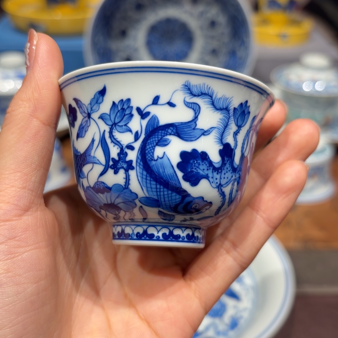 瓷片手工手绘陶瓷茶具