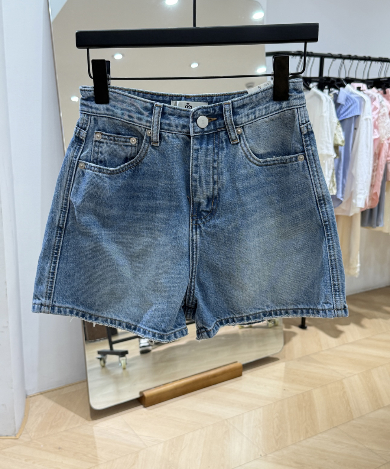 【海南简爱】夏季韩版A字裤高腰四面弹短裤百搭 6738