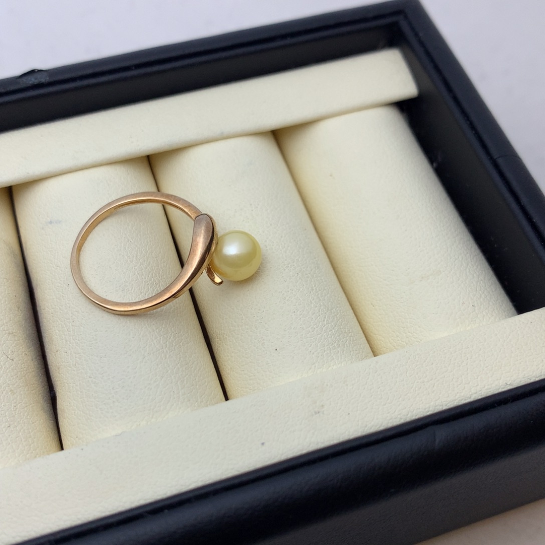 海水珍珠戒指银S925镶嵌