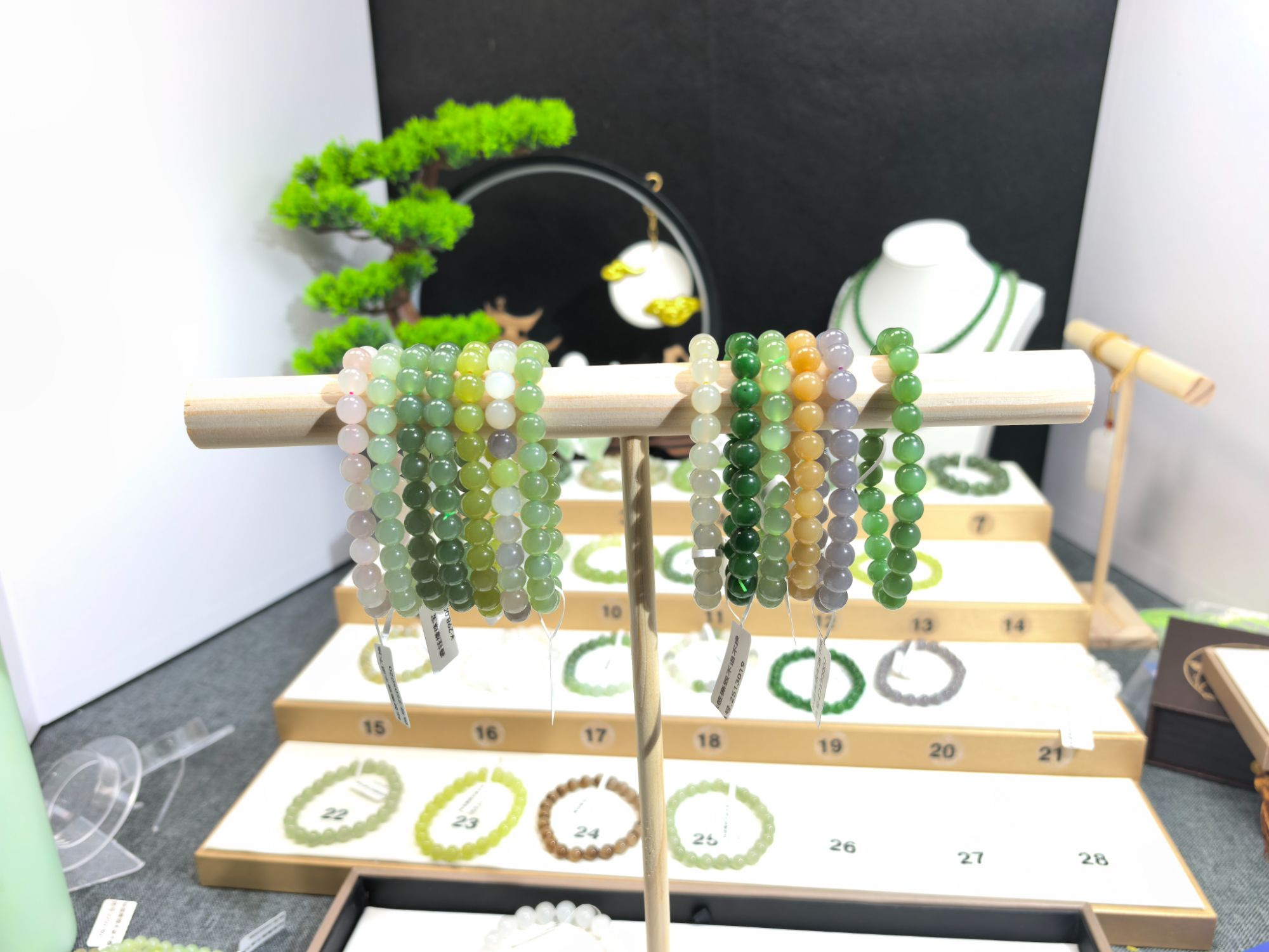 8mm天然和田玉手工气质时尚百搭素款单圈多样发一