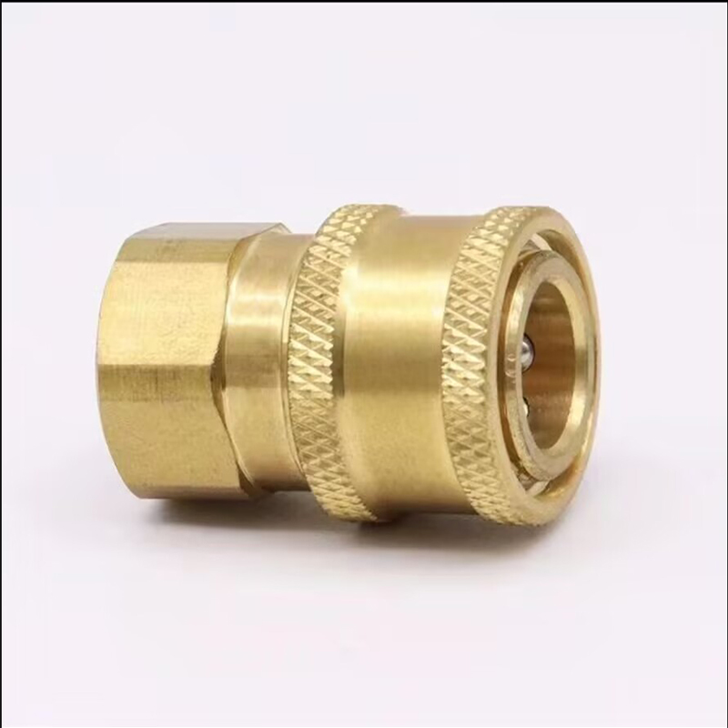 高压洗车机喷嘴母接1/4快速接头清洗机高压水枪配件