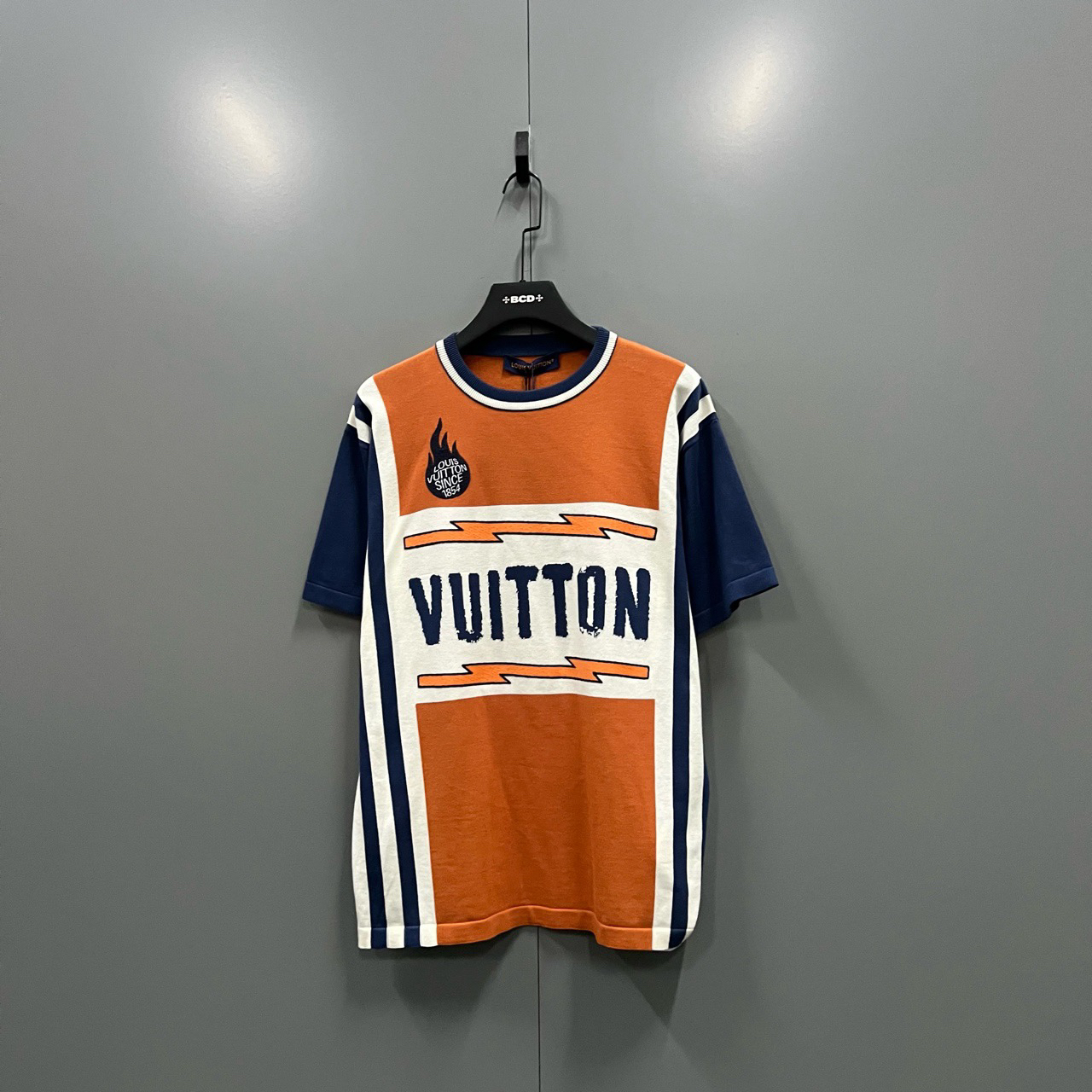 全新未使用 LouisVuitton/路易威登 lv 拼色提花logo短袖 M码/
