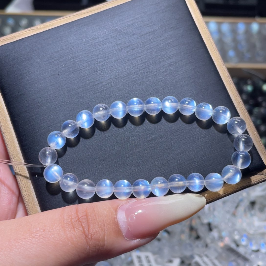 手链未镶嵌长石蓝月光手链7.2mm