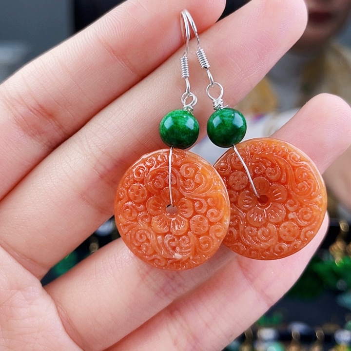 翡翠耳饰未镶嵌饰品