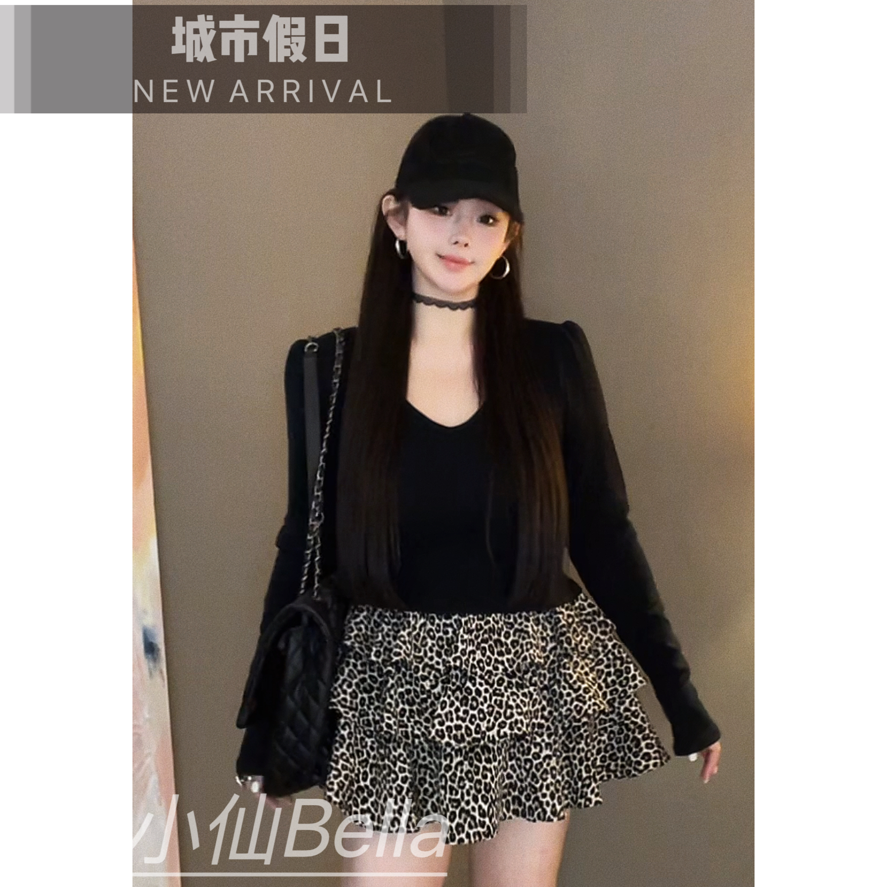 【胖小仙】<城市假日>连帽极简风长袖内搭欧美风微胖显瘦大码