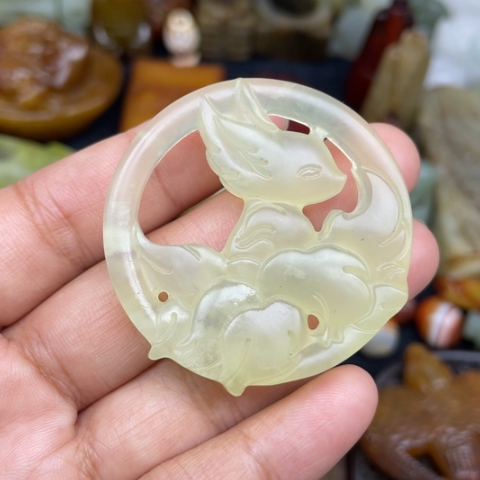 蛇纹石玉未镶嵌颈饰17