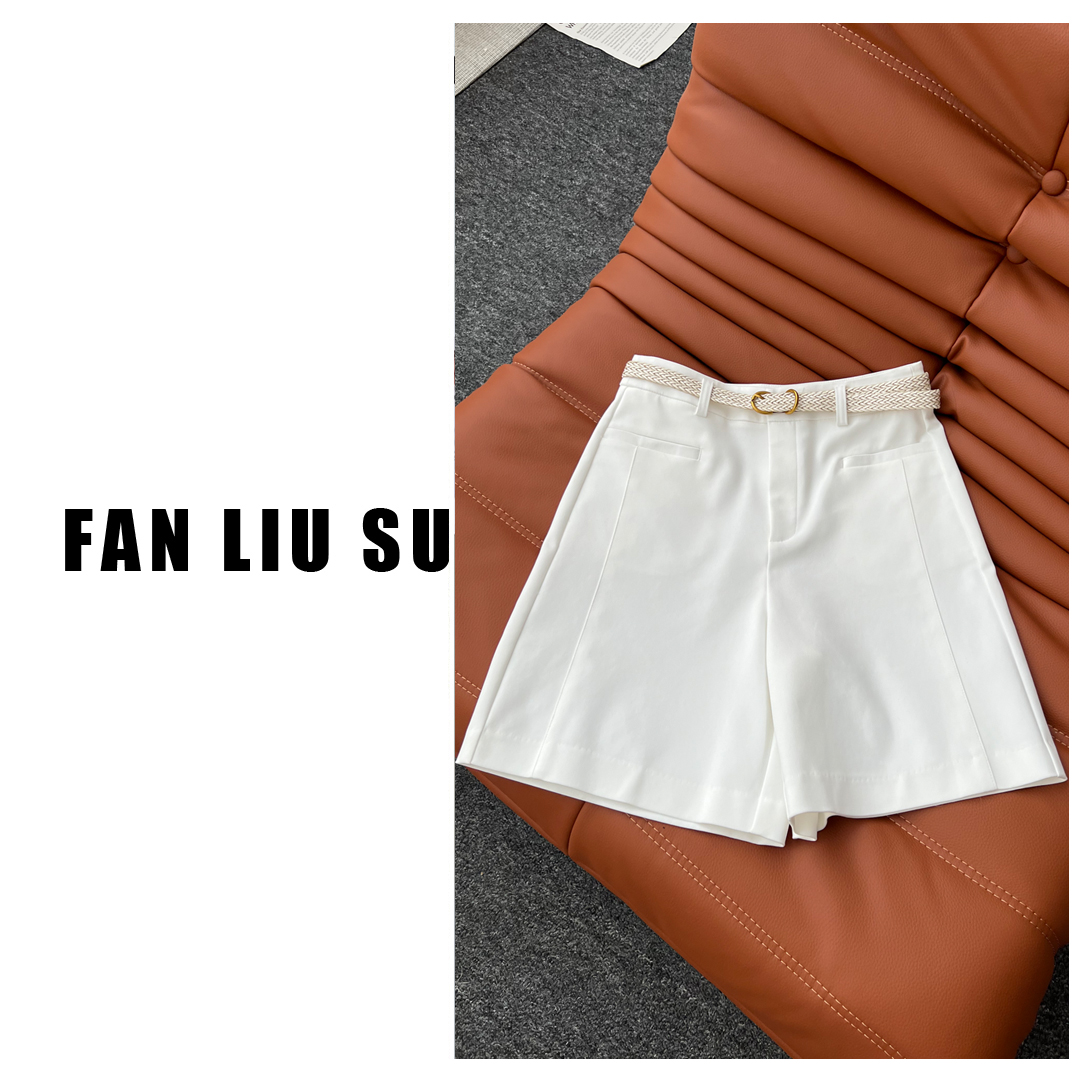 【FANLIUSU】休闲裤宽松五分裤阔腿裤女士夏季2025新款宽松垂感短裤