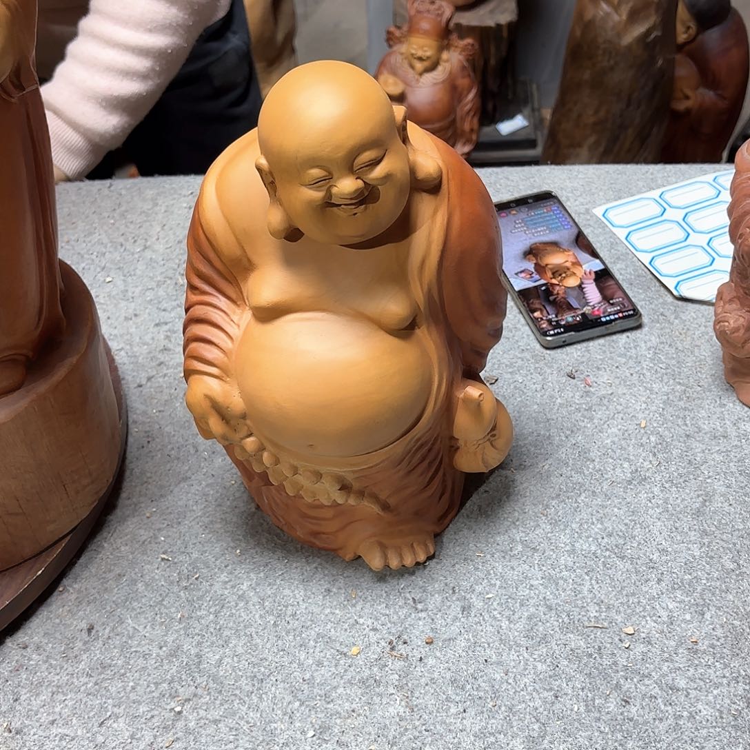 香樟木用****2香樟木雕弥勒