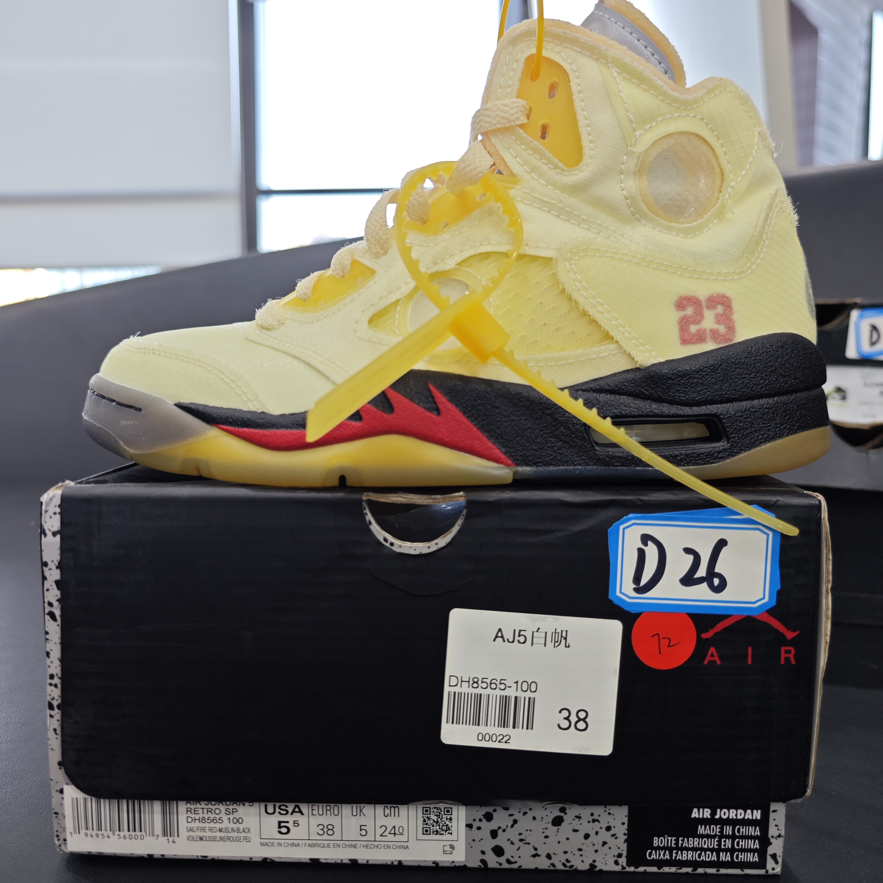 NIKE aj5白帆高帮 38码 全新原盒 12.26 D26