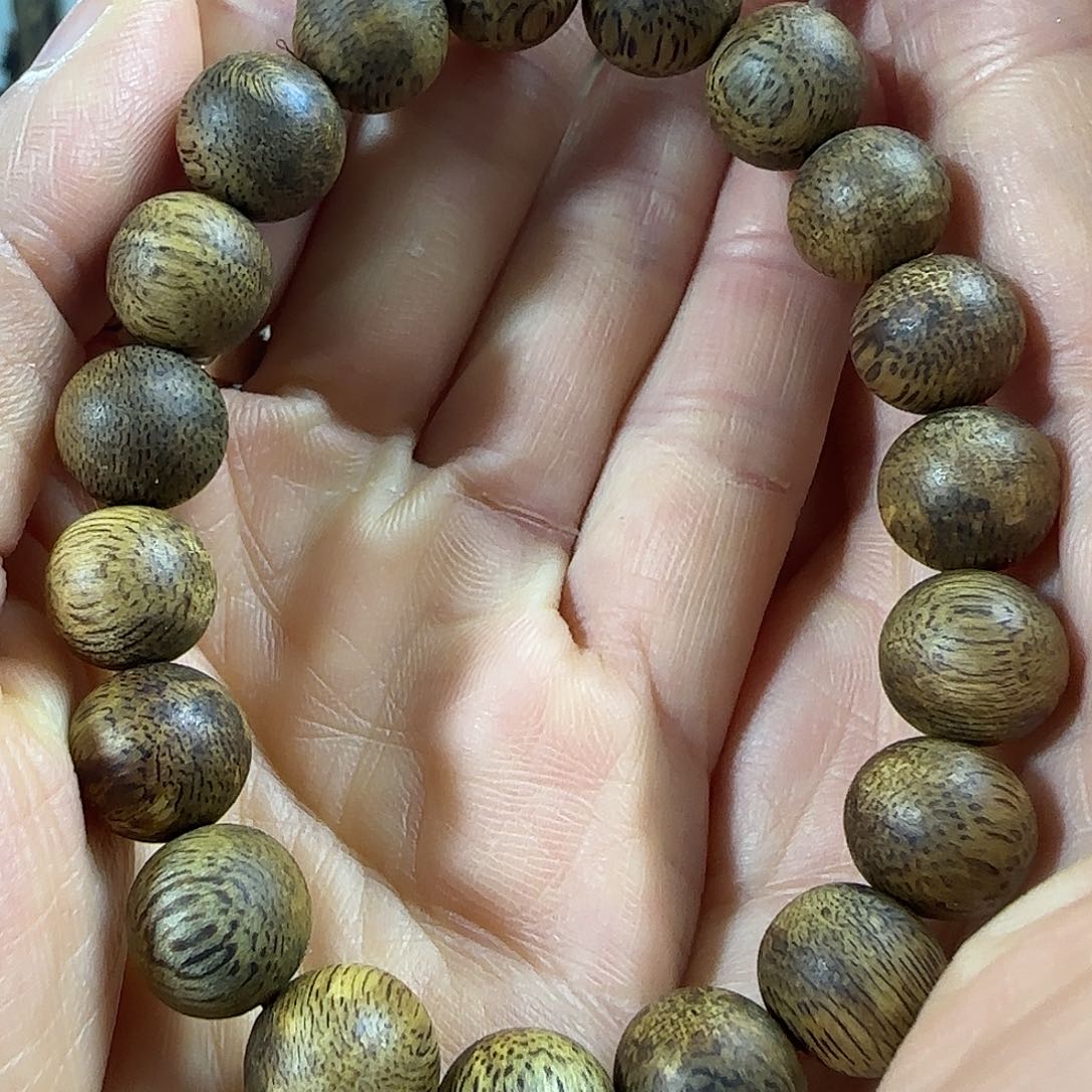 手串沉香绿奇楠沉香圆珠单圈9克+手串