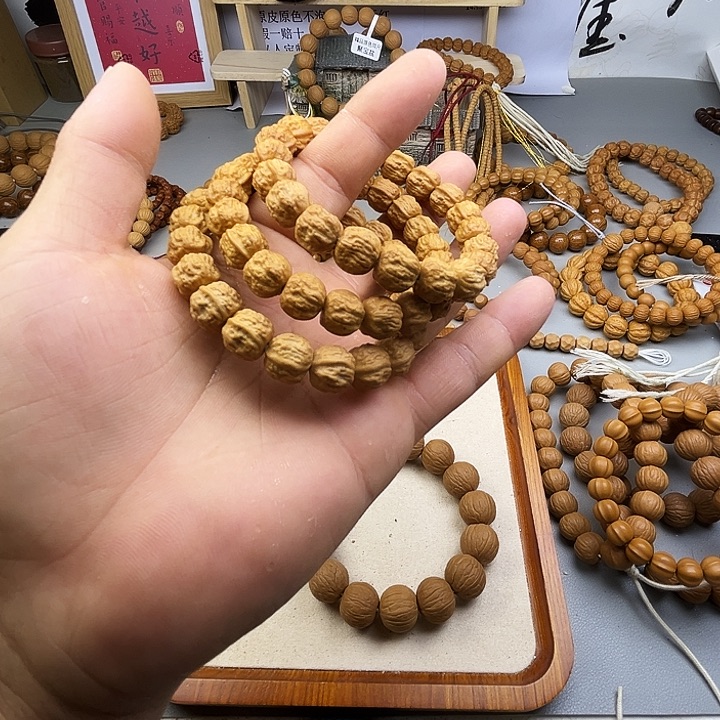 猴头核桃手串猴头南瓜料雕刻小蛤玛头全品6