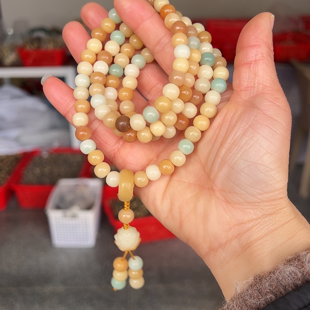 白玉菩提吊坠7×80