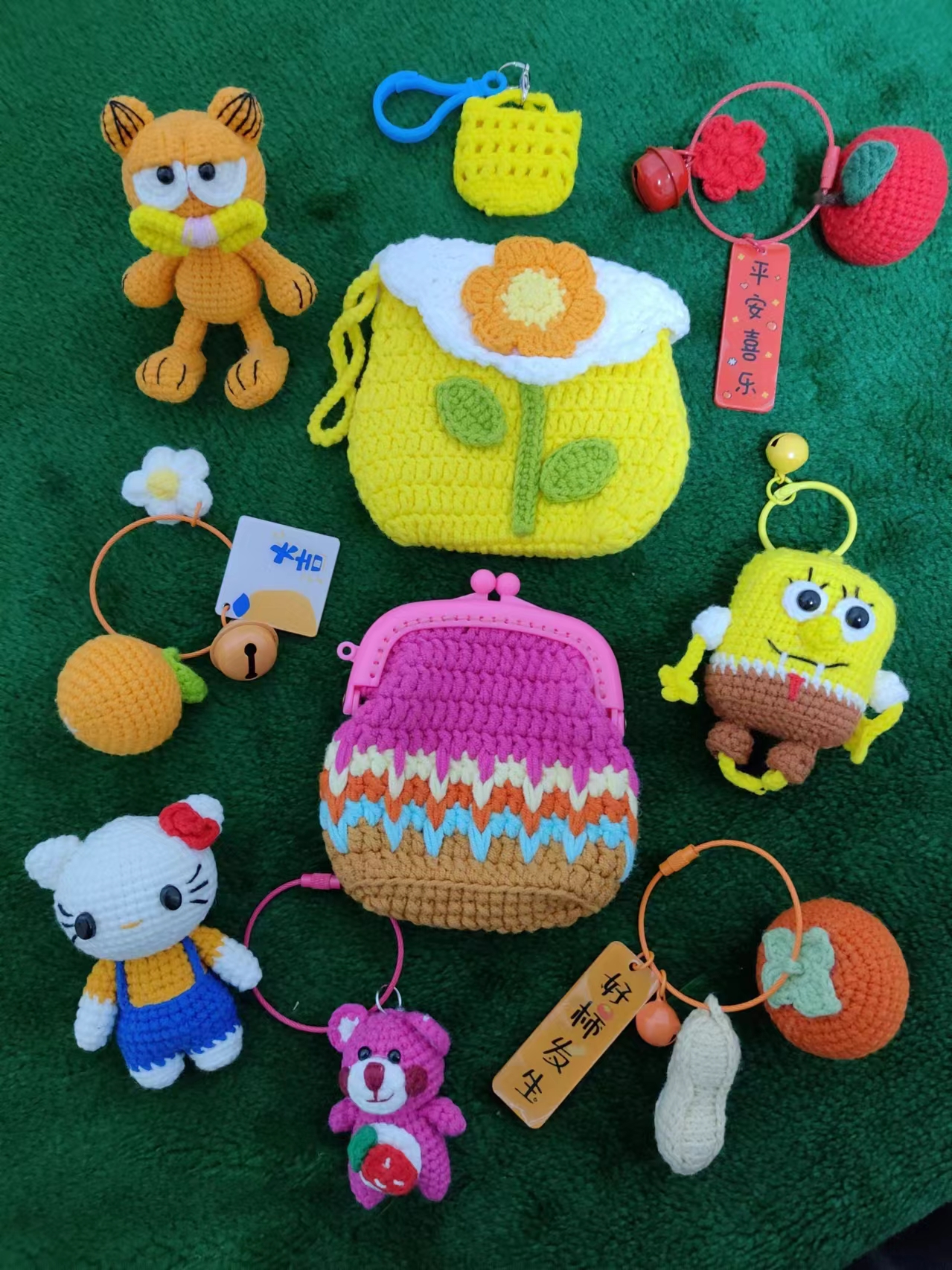 纯手工毛线钩织  玩偶  花束  包包 （非偏远地区满38米包邮）