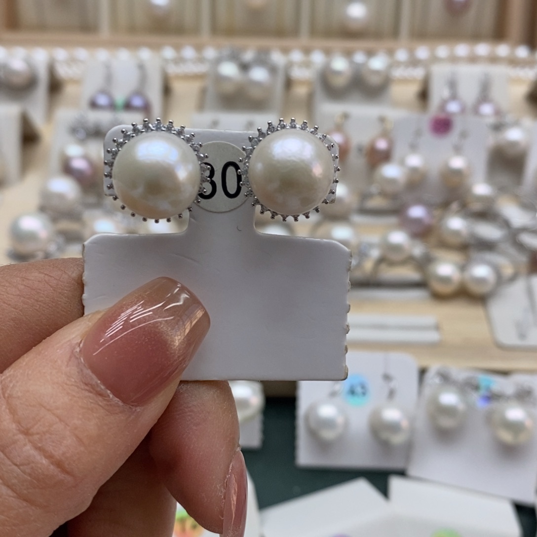 淡水珍珠银S925镶嵌颈饰