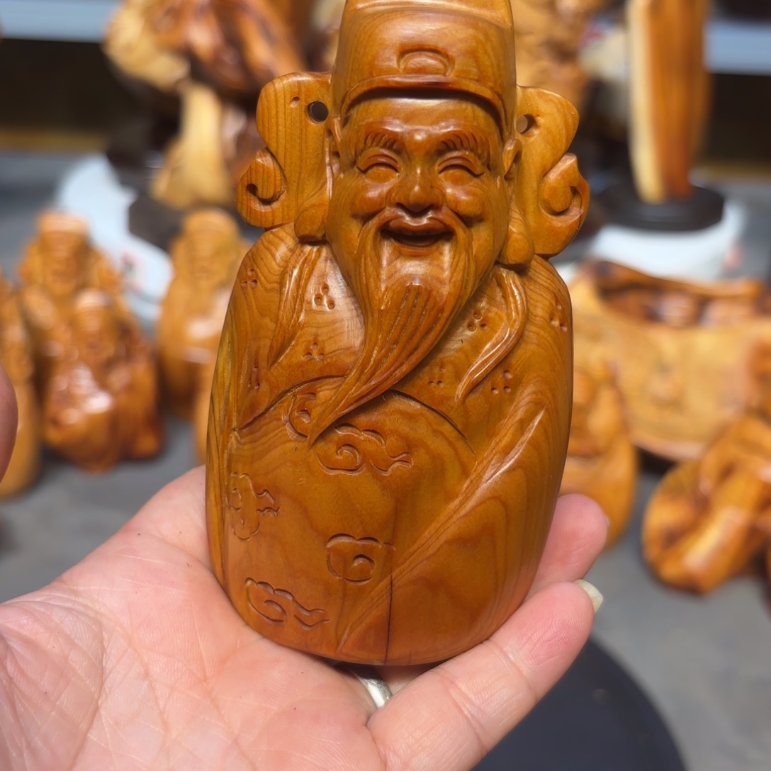 柏木太行崖柏财神爷