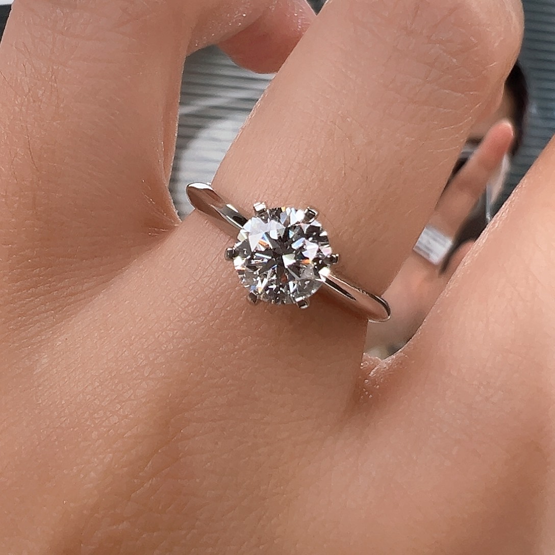 铂Pt950镶嵌实验室培育钻石