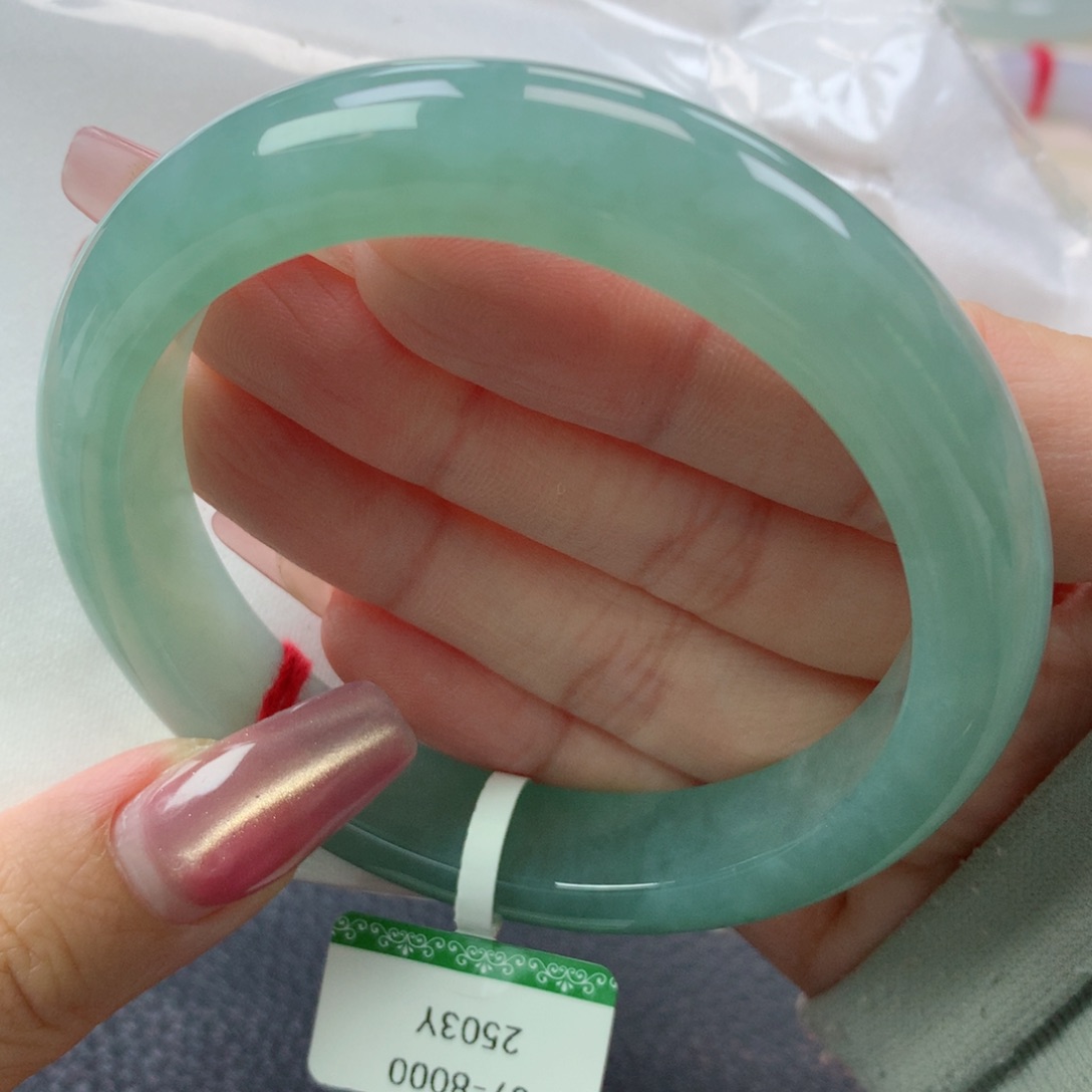 翡翠手镯未镶嵌缅甸天然翡翠A货57