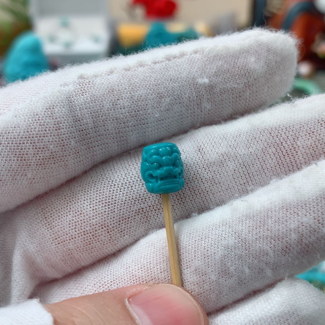 绿松石珠宝奇石未镶嵌7.8mm