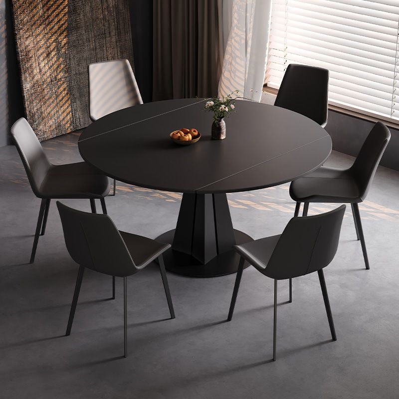 方圆两用法式复古旋转伸缩餐桌现代简约餐厅家用折叠小户型饭桌