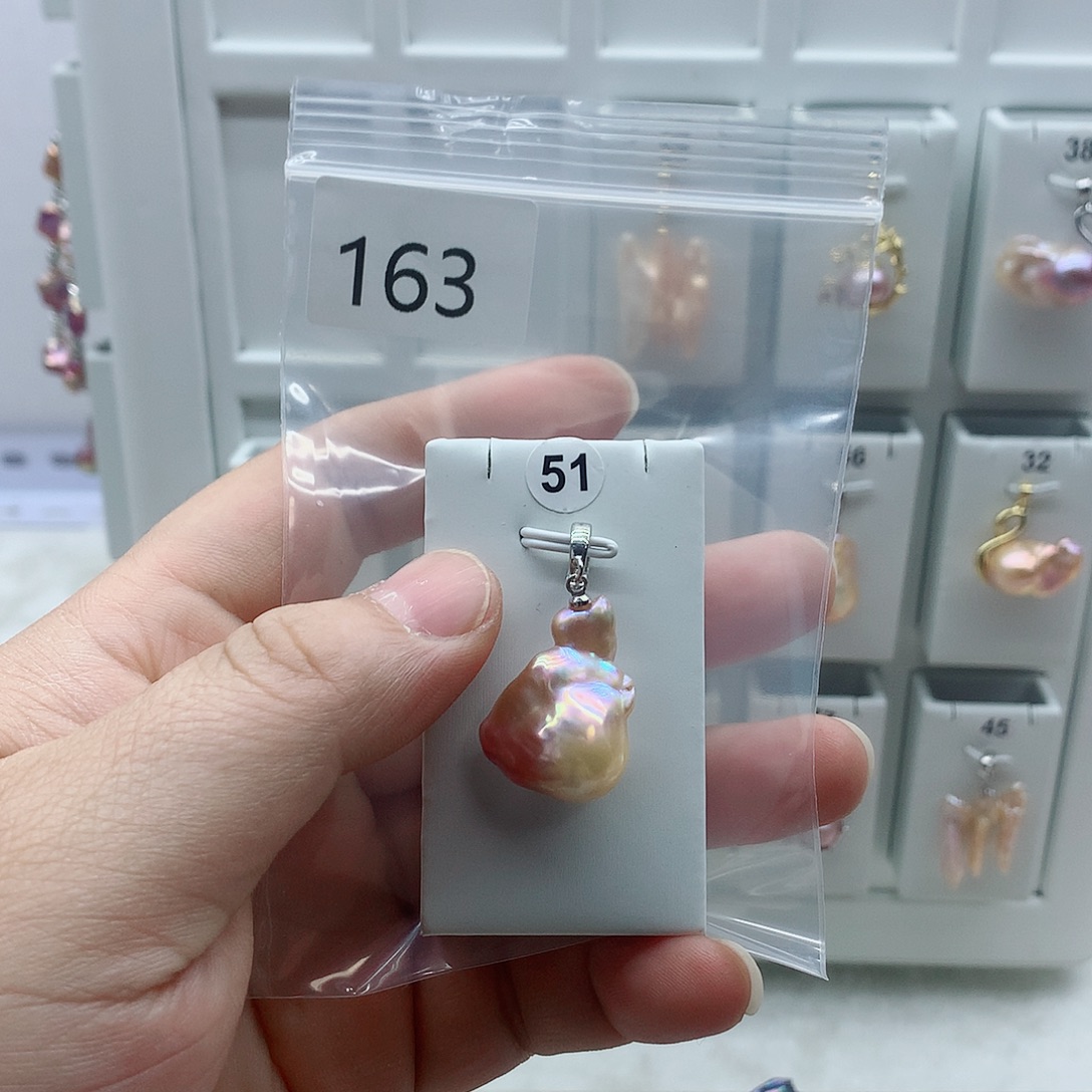 合金吊坠(不含链)淡水珍珠