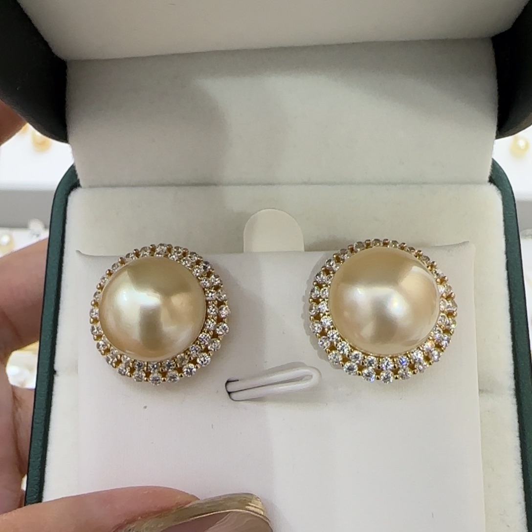 海水珍珠耳钉未镶嵌