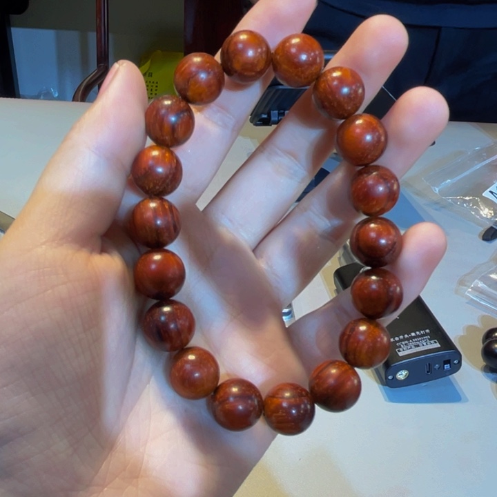 檀香紫檀（小叶紫檀）1.2满龙满星玉化琴料单圈