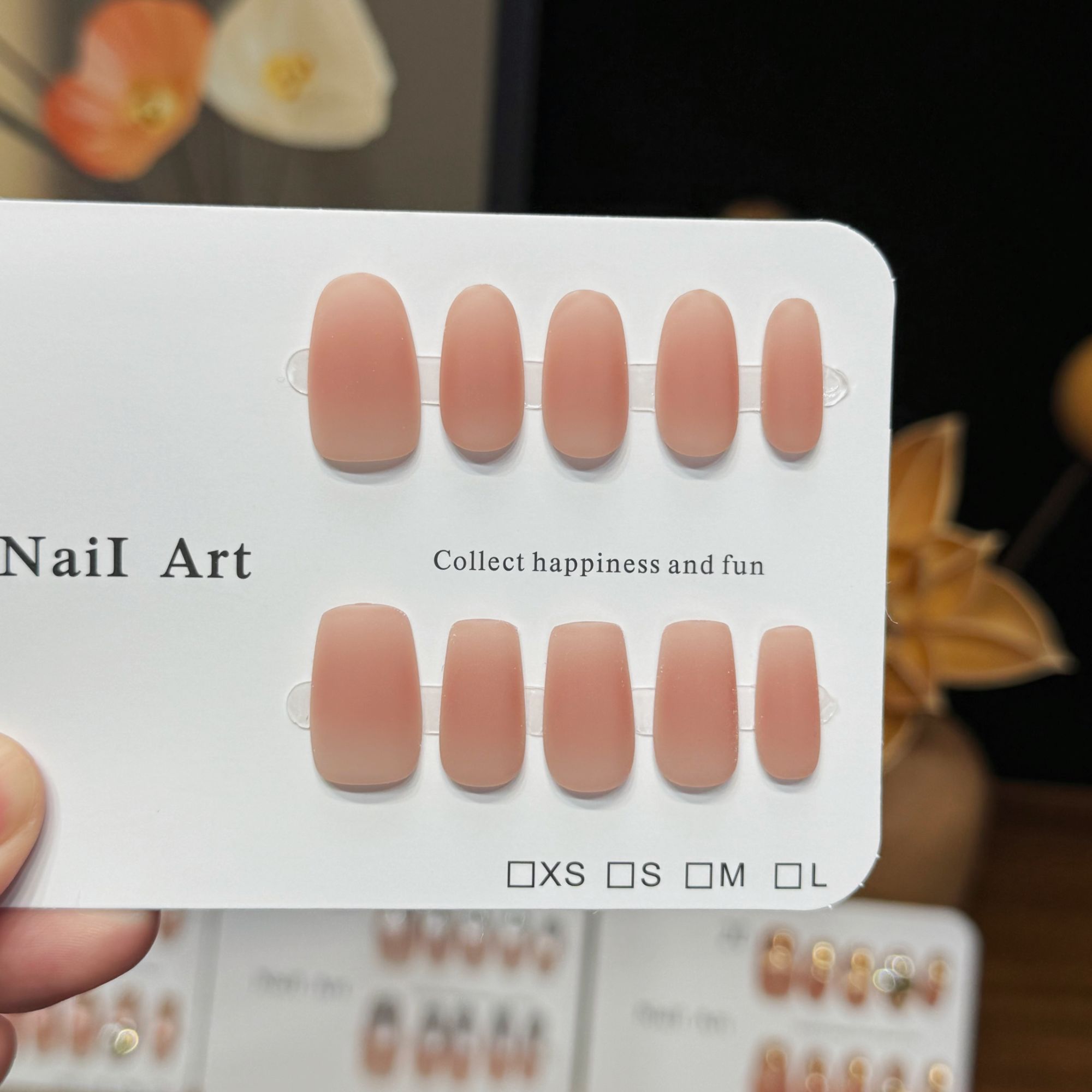 【蜜桃腮红】十片装穿戴甲 精致磨砂美甲 淡粉色温柔显白甲片 百搭