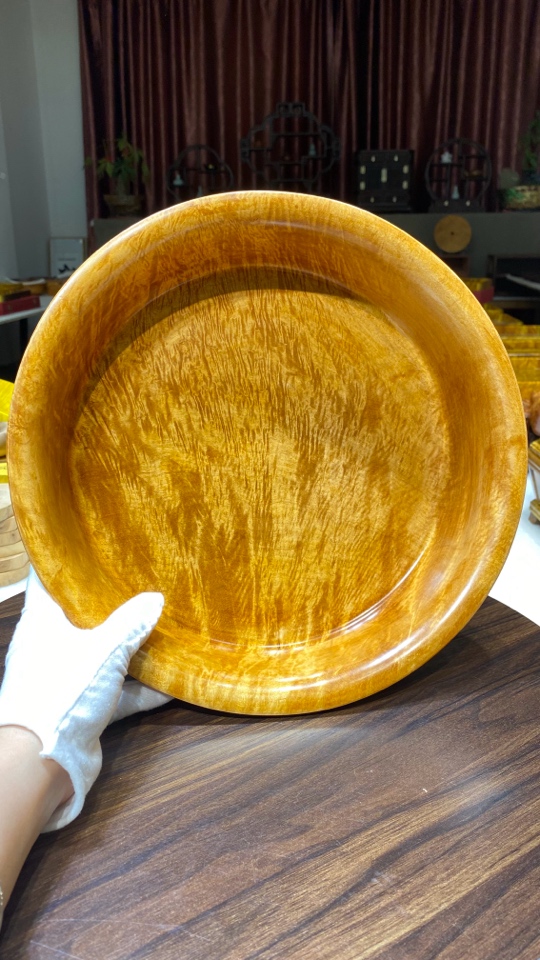 枯木料 整木掏挖 特厚款圆盘 果盘