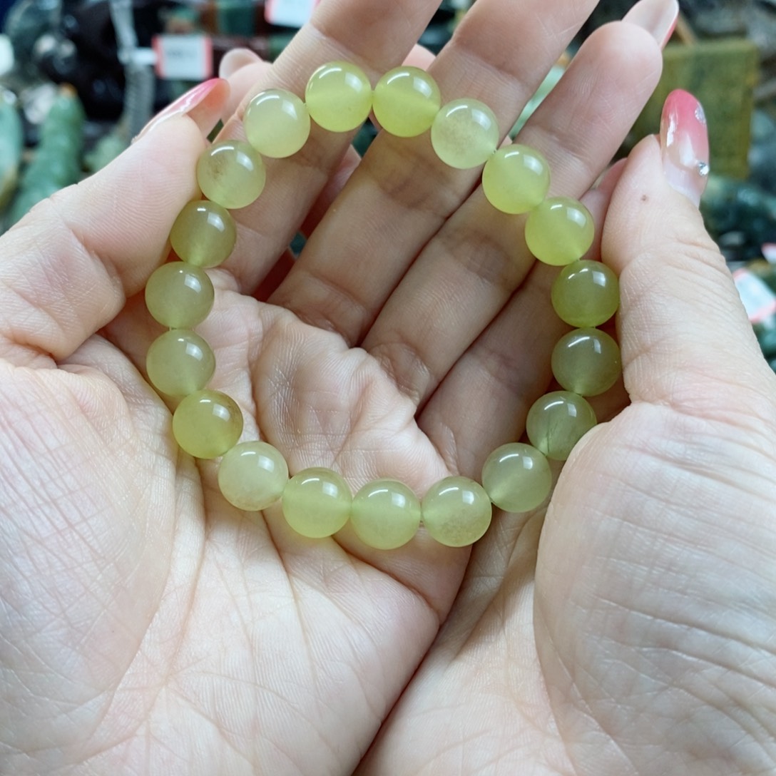蛇纹石玉手链未镶嵌