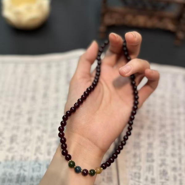 石榴石单双圈手串（无礼盒）MK981