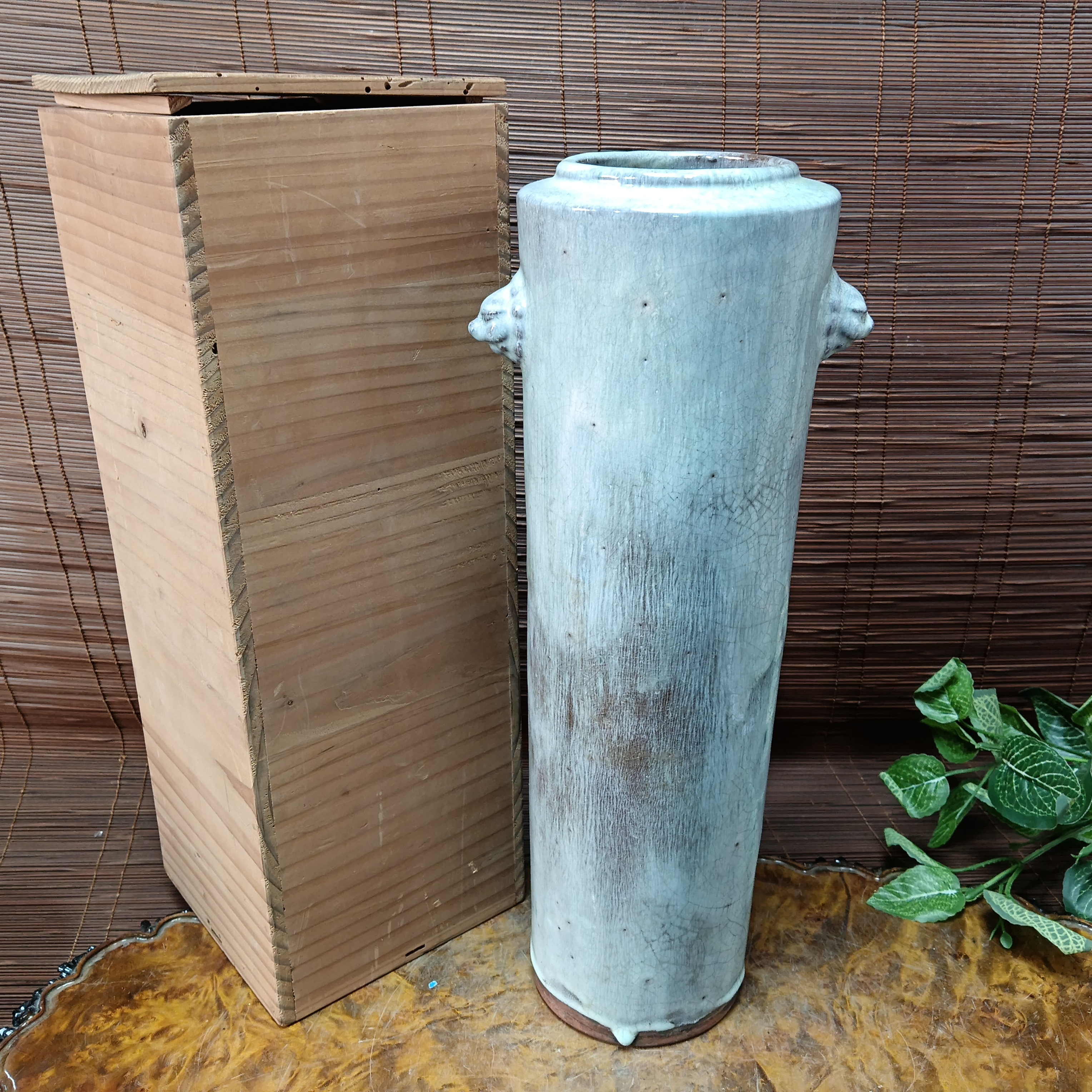 228号聚花瓶摆件茶周边礼品底部磕碰窑伤