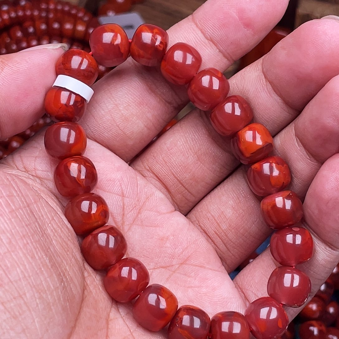 南红玛瑙未镶嵌手链南红瓦西卡10老型