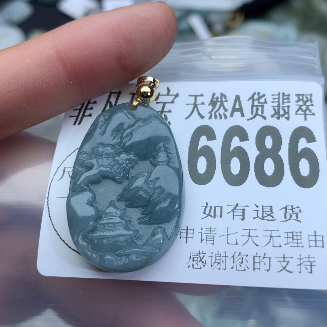 翡翠颈饰未镶嵌6686。