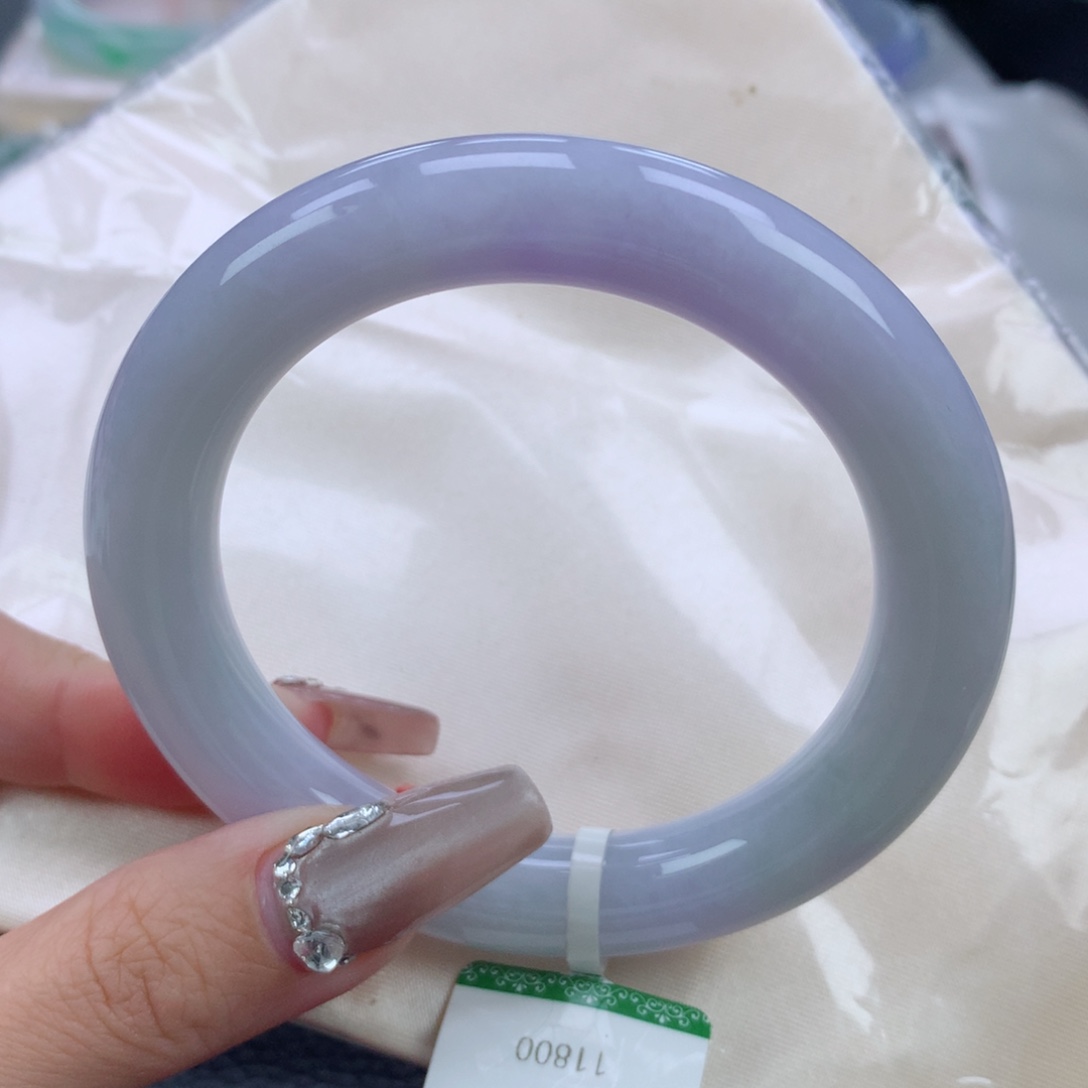 翡翠手镯未镶嵌57圆条