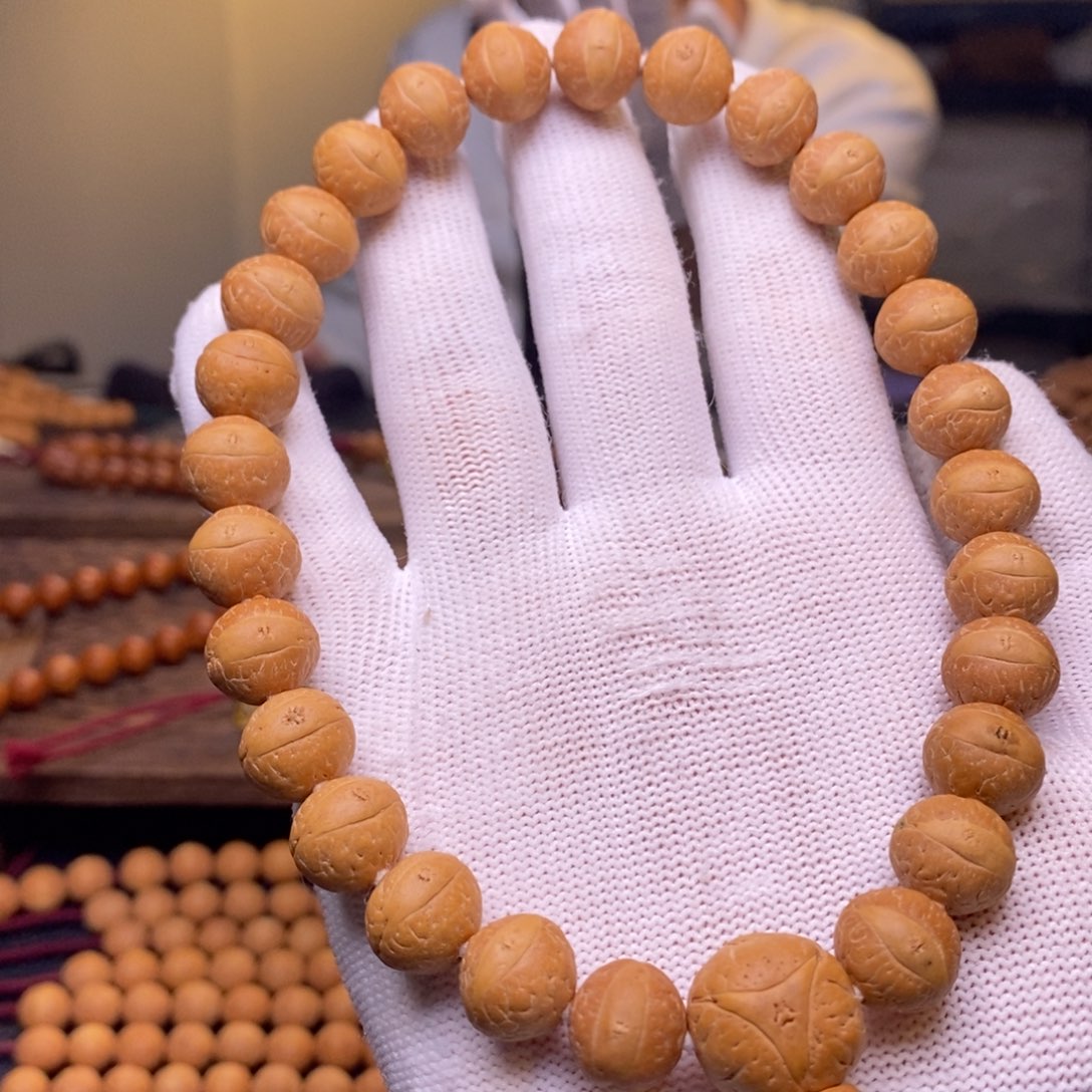 凤眼菩提手串12.3-12.6果冻底精挑27颗